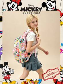 1pc Disney Authorized Mickey Mouse Pattern Backpack, Large Capacity Student School Bag With Laptop Compartment, Casual Backpack, Sports Backpack, Cartoon Backpack, Suitable For Girls, Students, Teenagers, Graduates For Daily Use, Travel, Shopping, School - Multicolor - View 9