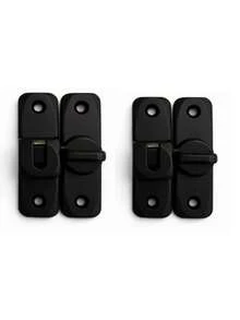 2pcs/1pc Drill-Free Door Latch, Sliding Door Latch, Lockable Latch, Special Sliding Door Latch, Sliding Door Clasp, Thickened Hotel Bathroom Door & Window Lock, Drill-Free Aluminum Alloy Solid Door Anti-Theft Lock, Household Essential - Multicolor - View 19