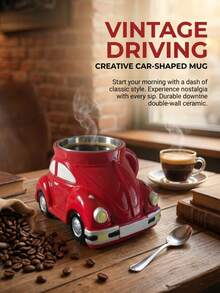 1pc Unique Custom Beetle Shaped Coffee Mug/Water Cup, Suitable For Office, Gifts, Home Use, Perfect Christmas Gift - Multicolor - View 12