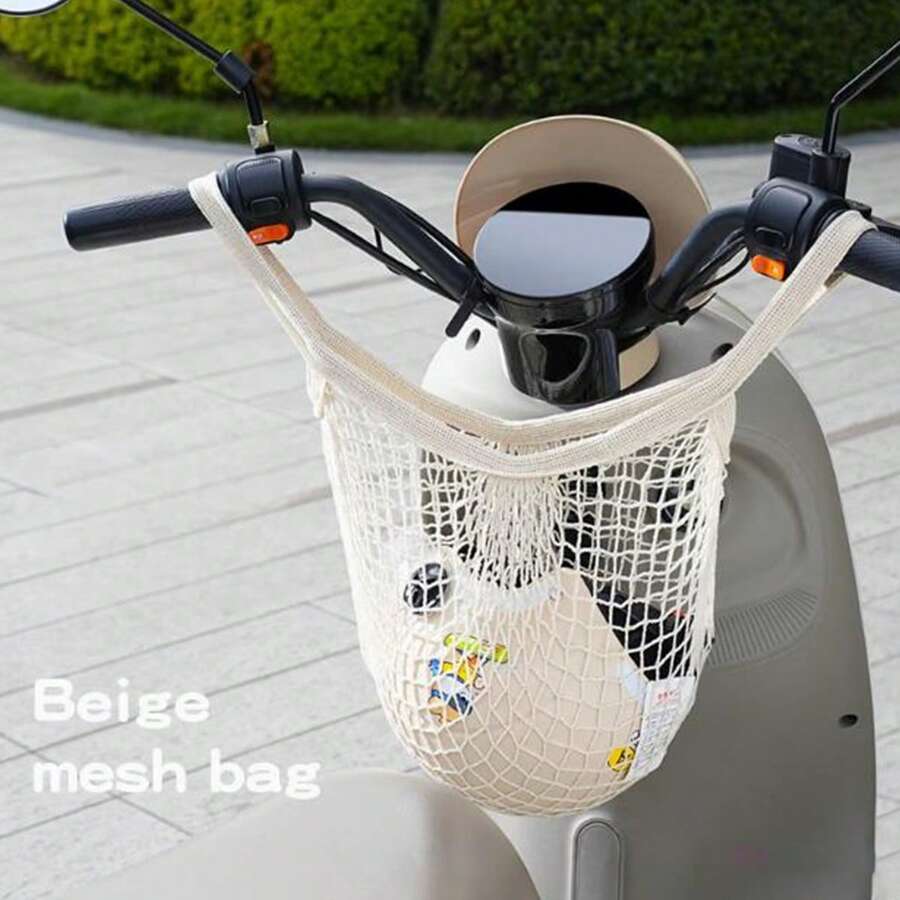 1 túi lưới đựng đồ phía trước xe máy/xe đạp điện, có thể đựng vừa mũ bảo hiểm cả đầu, túi đựng đồ đa năng tiện dụng cho việc đi lại hàng ngày. - A - Xem 1