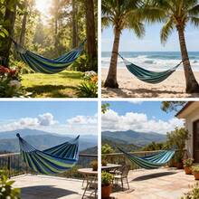 This 450-Pound Heavy-Duty Wingback Hammock Features An Ergonomic Design For Portability And Comfort, Suitable For Patios, Lawns, Camping, And Travel. It Comes With A Travel Bag And Manually Adjustable Handles. - Multiple Styles - View 5