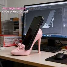 3D Printing Creative Universal Fun High Heels Slouchy Mobile Phone Bracket Desktop Ornaments Funny Model Mobile Phone Bracket, Special Gifts For Graduation Season And Opening Season, Essential Gifts, Gift List - 1 YEAR - View 3