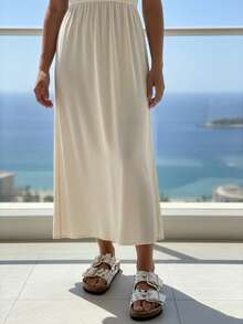 Open Toe Double Strap Slip On Slides Summer Shoes Spring Shoes Spring Break Easter - White - View 4