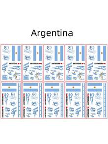 Hình dán xăm tạm thời hình cờ Mỹ, 10 tờ, gồm cờ Brazil, Argentina, Ý, Úc, Uruguay, Colombia và các quốc gia khác, chống thấm nước, trông như thật và giống hình xăm thật. - Nhiều màu - Xem 10