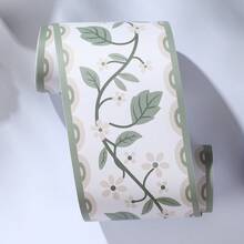 Self-Adhesive Ceramic Tile Trim Sticker, Decorative Wall Border For Kitchen, Bathroom, Waterproof Baseboard - Green-edged Vines - View 4