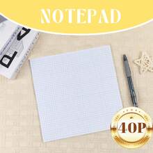 GDTME Sổ tay DIN A4 kẻ ô vuông, gói 10 tập, 40 tờ/tập, 75 g/m², in offset, màu trắng, Notizblock24 - Một cỡ - Xem 7