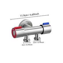 Van góc dày chất lượng cao, giao diện tiêu chuẩn phổ thông 1/4", kín nước, thích hợp cho nhà bếp, phòng tắm, ban công, bình nước nóng, nhà vệ sinh, van khóa nước đầu vào máy giặt. - Sự phổ biến - Xem 6