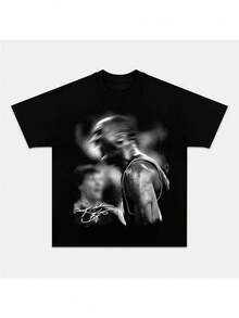 KOBE 2 Men's T-Shirt With Japan And Kobe City Motifs – Relaxed Fit, Casual T-Shirt With A Crew Neck And Short Sleeves Featuring A Kobe Print, Breathable Fabric For Streetwear And Leisurewear, Durable For Sports And Urban Fashion (Black) - màu đen - Xem 7