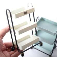 1:12 Scale Miniature Model Cafe Food Cart, BJD Micro Food Toy Scene Shelf, Doll House Decor Accessory, Micro Scene Photography Prop, Miniature Convenience Store Food Toy Play Set - Multicolor - View 7