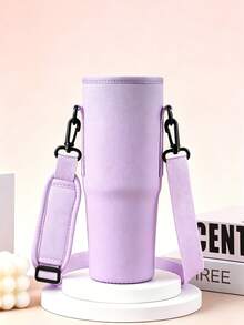 1pc 40oz Insulated Bottle Sleeve, Fits Insulated Bottles, Insulated Bottle Sleeve/Storage/Organization, Shock-Absorbing Insulated Bottle Sleeve, Car Cup Holder Protective Cover, Adjustable Shoulder Strap, Suitable For Outdoor Travel, Fitness, Daily Use, Mother's Day, Birthday Gift - Multicolor - View 8