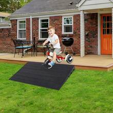 Techigher Rubber Kerb Ramp, Heavy Duty Threshold Ramp, Non-Slip Driveway Curb Ramp For Car Truck Step Doorways Sidewalk Wheelchairs Bike Scooter Pavement Motorhome - 61*107*7.6cm - View 4