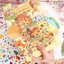 3D Miniature House Diorama Sticker Set, 2 Sheets Pet Stickers + 1 Sheet Scene Cardboard + 1 Sheet Reference, 4 Styles Available, Ideal For Scrapbooking And Crafting Scrapbook Supplies - Landscape Stickers - View 6