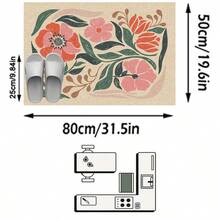 1 tấm thảm/thảm trải sàn/thảm nhà tắm/thảm cửa, phong cách INS American Chic - Thảm cửa họa tiết hoa lá dễ thương, thích hợp cho phòng tắm, nhà bếp, lối vào, hành lang, đầu giường, phòng khách, phòng ngủ, thảm mềm có thể giặt máy, trang trí nhà cửa đẹp mắt. - P - Xem 11