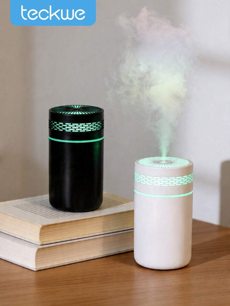 Teckwe 新款车载加湿器，细雾喷雾，家用卧室香薰灯，桌面静音加湿器，USB供电，无需电池，适用于旅行、家庭、卧室、办公室和空调房 - 均碼 - 查看 1