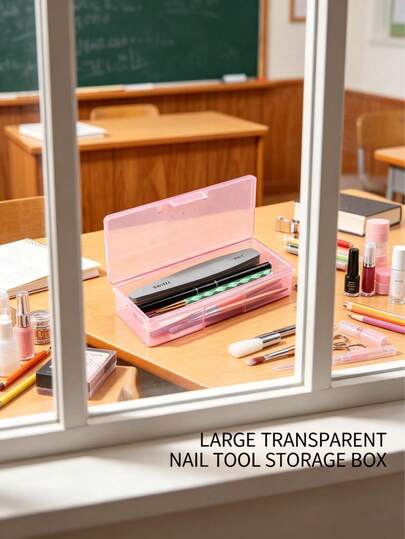 Hộp đựng dụng cụ cắt móng tay (2 chiếc/1 chiếc), có thể chứa dũa móng, cọ và mút trang điểm, cũng như bút trị liệu bằng ánh sáng. Hộp đựng trang sức hình chữ nhật di động để đựng dụng cụ cắt móng. Hộp nhựa trong suốt để đựng phụ kiện làm móng và đồ trang trí móng. Túi đựng đầu móng, túi xách, túi trang điểm, túi trang điểm du lịch.