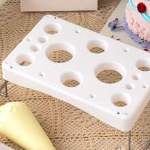 1pc Piping Bag Holder, Cream Icing Nozzle Storage Rack For Cake Decorating Workbench, Pastry Bag Tray Stand Tool - White - View 5