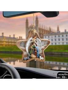 1pc Nativity Scene 2D Acrylic Christmas Tree Ornament - Holiday Home Decor No Power Needed No Feathers Car And Keychain Accessories Party Favors Christmas Tree Hanging Ornaments Party Decorations Random Cord Style Please Peel Film Before Use Christmas Decorations Room Decor Winter Christmas Decorations Home Christmas Gifts Christmas Decor - Multicolor - View 4