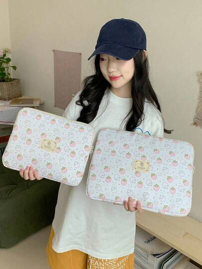 11/14英寸笔记本电脑/平板电脑保护套，波点图案，卡通可爱，防水，便携式电脑保护包，文件袋，笔记本电脑内衬，适用于11、13、14、15.3、15.6英寸笔记本电脑的便携包，兼容MacBook、HP等品牌，平板电脑保护套适用于9-11英寸Air、Air 4、Air 5、Air Pro、Air 11、Air Mini、Air 5、Air 6等，防震包