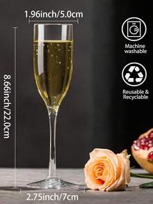 1件客製化壓克力香檳杯，客製化塑膠長柄杯，可客製化姓名與Logo，PP材質，優雅塑膠香檳杯，適用於婚禮祝酒、訂婚派對、單身女郎派對、新娘淋浴、生日派對 - 多色 - 查看 6