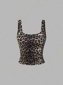 de tirantes con cuello cuadrado y pliegues, informal, para verano - Multicolor - Ver 8