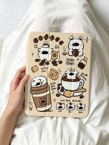 1 chiếc ốp lưng máy tính bảng họa tiết chú chó uống cà phê dễ thương, tương thích với iPad Mini4/Mini5/Mini6/Mini7/Air/Air2/9.7/10.2/10.5/Air4/Air5/10.9/Pro 11-Inch/Thế hệ thứ 10/ Air 11-In.(M2)-2024/ Pro11-In.(M4)-2024/Air 11-Inch (M3) 2025/ (A16) 11 Inch Thế hệ thứ 11 2025/ Air 8(M4)2026(11-Inch), Galaxy Tab A8 10.5 Inch 2022. Không bao gồm bút cảm ứng, có khe cắm bút cảm ứng tích hợp, chân đế gập 3 lần, bảo vệ cạnh mềm TPU, chế độ ngủ/thức từ tính, ốp lưng máy tính bảng đơn giản/sáng tạo/vui nhộn/cá tính. - Nhiều màu - Xem 2