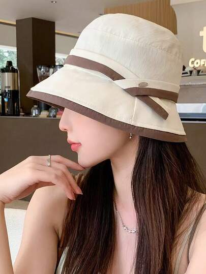 2026新款轻便速干女士遮阳帽，时尚休闲渔夫帽，百搭纯色，涤纶材质，适合春夏佩戴