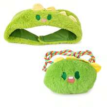 Decorative Accessories: Capybara Plush Toy, Hat, And Pouch - Dinosaur Hat and Bag - View 2