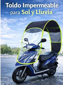 Toldo Protector para Motocicleta – Protección Contra Sol y Lluvia - Gris - Ver 5