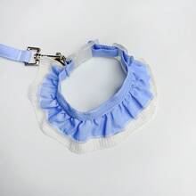 Bộ dây dắt chó, bộ vòng cổ và dây dắt dễ thương & thời trang, đồ dùng cho thú cưng ngoài trời. - Màu xanh lam - Xem 4