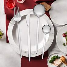 Versatile 24-Piece Stainless Steel Flatware Set For 6 – Elegant Dining Essentials For Holiday Dinners, Family Gatherings & Everyday Celebrations - Silver - View 9