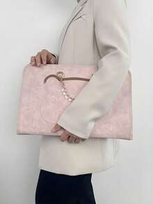 [Delivery Within 2-7 Days In The United States]Cute Laptop Sleeve Bag, 14Inch Laptop Carrying Case Laptop Protective Cover, Laptop Protective Case, Laptop Carrying Case, Laptop Bag Laptop Case, Suitable For School, Office, And Commuting Back To School Stuff Bag For School Work Laptop Bag For Women College Essentials Laptop Sleeve, Purse Essentials Items, Storage Bags, Purse Accsesories, Charger Organizer, Electronics Pouch, Charger Bag, Digital Camera Case, Portable Charger, Side Pocket And Faux Pearl Handle | Fits Air/Pro 13, Pro 14, HP, Fashion Laptop Accessories – Fits Most Up To 14", Travel Essential, Travel Necessities, Stocking Stuffers For Women, Cruise Essential - Xem 6