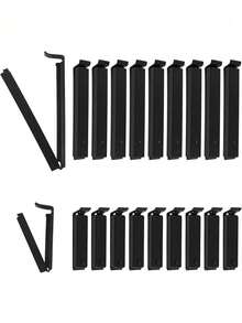 1/5/10pcs Reusable Plastic Food Clips, Suitable For Sealing Fruits, Vegetables, Dried Goods, Snacks, Seasonings, Etc. - O-Black - View 2