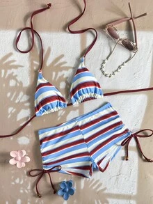 Đồ bơi nữ, bikini, quần bơi kiểu retro kẻ sọc, trang phục đi biển, bộ đồ thanh lịch cho ngày Quốc khánh 4 tháng 7, giải đua ngựa Kentucky Derby Cup, đồ bơi thế giới. - Nhiều màu - Xem 2