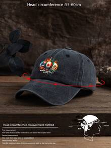 1pc Unisex Outdoor Casual Fashion Cat Print Adjustable Size Soft Baseball Cap, Suitable For Daily Wear - Washed Baseball Cap - View 6