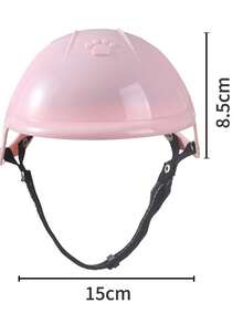 1pc Pink Pet Helmet, Suitable For Dogs And Cats, Motorcycle Style Outdoor Sports Pet Headwear Accessory - Multicolor - View 9