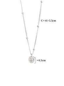 1 pieza Collar con colgante de corazón mini de plata de ley S925, diseño minimalista coreano lindo y fresco, cadena delicada para la clavícula, de moda y versátil, adecuado como regalo conmemorativo de amistad y familia - amar - Ver 10