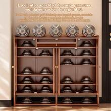 FENGSUN Multi-Level Integrated Shoe Cabinet Of Moderate Luxury - Brown - View 10