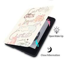 蛋糕猫咪图案保护套，适用于7/6.8/6英寸Kindle Paperwhite（第12/11/10/7/6/5代 - 2024款），可爱简约，轻巧便携，适合作为礼物送给同事和朋友。 - 彩色 - 查看 4