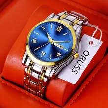 Versatile Men's Stainless Steel Mechanical Watch, Date Display Casual Style - Hot Selling Item - View 1