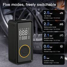 可充电自行车气泵,带数字压力表,150PSI,LED灯,无线轮胎充气泵,适用于汽车、摩托车、自行车 - 無線ATJ-0037 - 查看 4