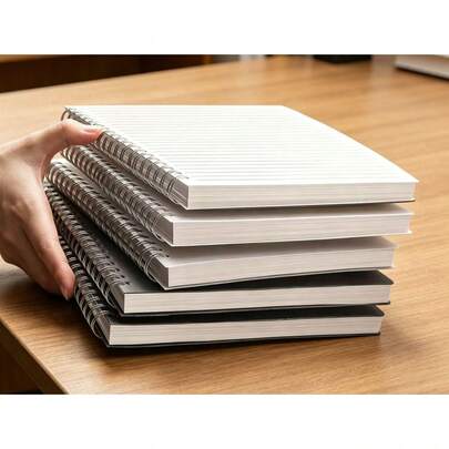  A4/B5/A5 Spiral Notebook, Lined/Blank Paper, Minimalist Cover, Student & Office Writing Journal, School Stationery