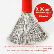 Dây cáp khởi động ắc quy silicon mềm dẻo 8AWG/10AWG với đầu nối vòng, thích hợp cho ô tô, xe RV và hệ thống năng lượng mặt trời. - A - Xem 5