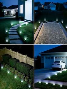 Mini Solar Ground Lights, 12/8/7/5/4/2pcs Per Pack. Upgraded LED Flat Landscape Lights With Auto On/Off Function. Suitable For Outdoor Walkways, Gardens, Patios, Yards And Driveways. - 無鋼圈 - 查看 9