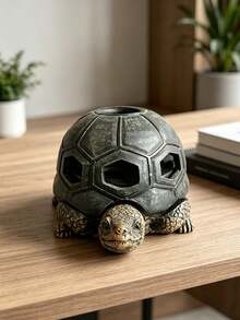 Cenicero de tortuga, cenicero de resina con diseño de animal para decoración de oficina y hogar, accesorio de escritorio, cenicero para uso en el hogar y al aire libre - Talla única - Ver 3