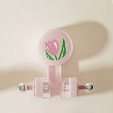 1个郁金香图案自粘式淋浴喷头支架，360°可调节免钻孔淋浴支架，适用于浴室、浴缸、酒店 - A - 查看 11