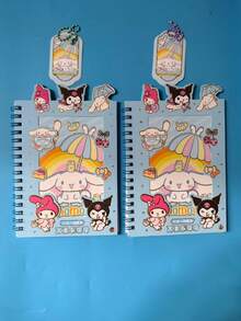 SANRIO 27pcs Cute Cartoon Sticker Combination Notebook, DIY Scrapbooking Material - Sticker - View 18