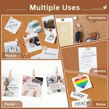 114pcs Wooden Push Pins Set With Storage Box, 2 Colors, 7 Styles, Decorative Wooden Head Push Pins For Map Marking, Bulletin Board Decor - Boxed - View 5