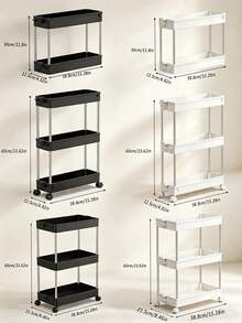 Sleek Rolling Storage Cart With Smooth Wheels For Tiny Corners Slim Storage Cart Organizer For Renters Sturdy Rolling Utility Cart To Use In Narrow Bathroom Mobile Shelving Unit Organziers Storage Kitchen Essentials Storage Room Deocr Bathroom Accesssories Shelves Kitchen Storage Bathroom Storage - Nhiều màu - Xem 7