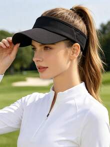 1pc Multi-Color Lightweight Breathable Sports Visor Hat, Women's Outdoor Sun Protection Ponytail Cap, Quick-Dry Mesh Tennis Fitness Hat,Holiday,Festival - Lightweight Visor - View 10