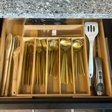 2026 Popular Spring Summer Extensible Drawer Storage Box With Adjustable Tray, Multi-Functional Organizer Cutlery, Knives & Utensils, Kitchen Drawer Organizer Also Suitable Bedroom & Living Room Storage - 1 - Xem 11